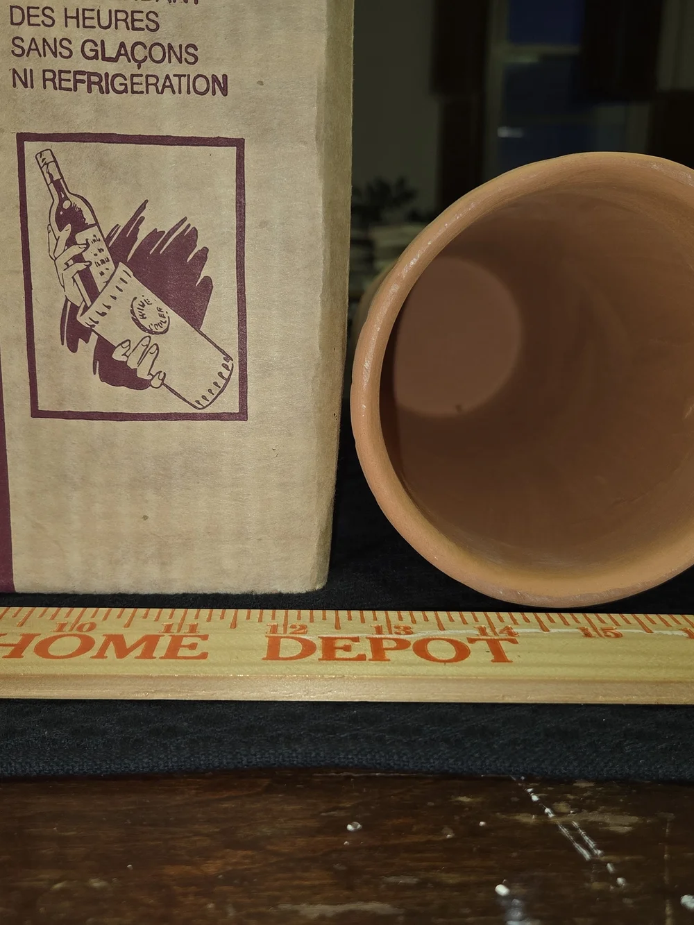 Terracotta Tan Wine Cooler - Natural Clay Bottle Chiller